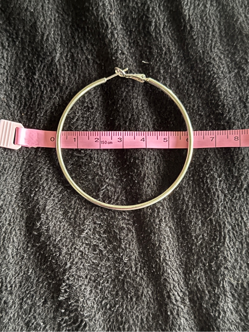 Sterling Silver Hoop Earrings - Women Jewelry 50/60 mm - Picture 8 of 13